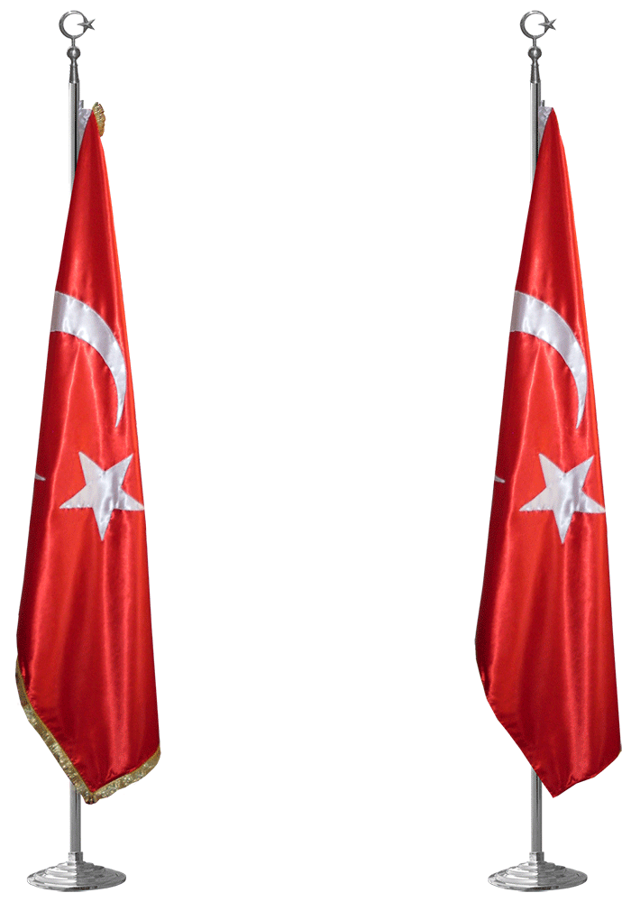 Klasik Saten Makam Türk Bayrağı - STANDART TÜRK BAYRAĞI