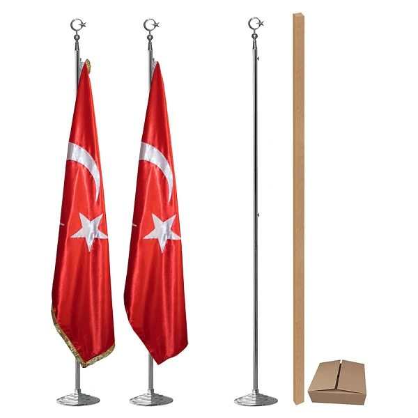 Krom-Nikel Makam Bayrak Direği - Salon Direği - KROM-NİKEL MAKAM DİREĞİ