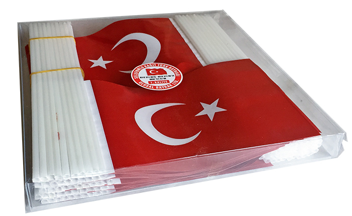KAĞIT BAYRAK - Plastik Sopalı Kağıt Türk Bayrağı Ölçüleri