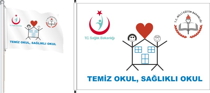 MEB Beyaz Bayrak - Temiz Okul Sağlıklı Okul Bayrak ve Flaması