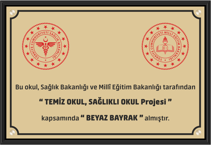 MEB Beyaz Bayrak - Temiz Okul Sağlıklı Okul Bayrak ve Flaması