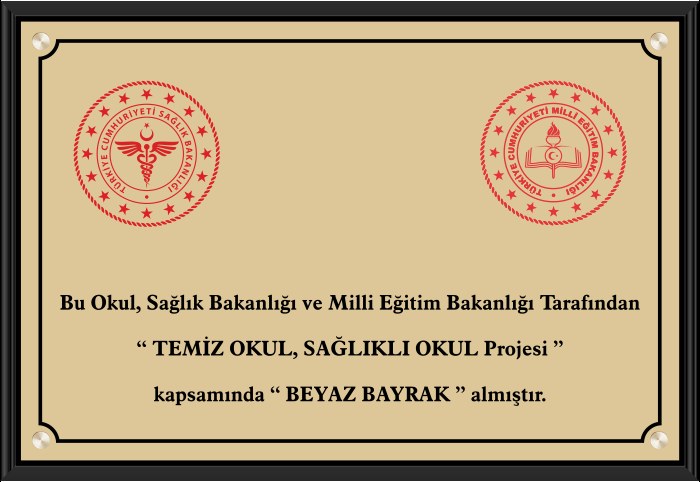 MEB Beyaz Bayrak - Temiz Okul Sağlıklı Okul Bayrak ve Flaması