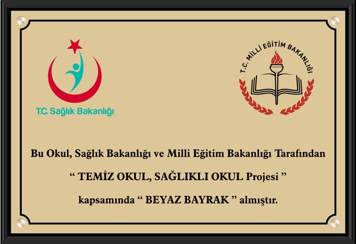 MEB Beyaz Bayrak - Temiz Okul Sağlıklı Okul Bayrak ve Flaması