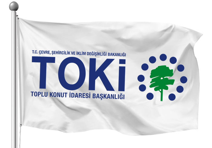 Toki Bayrağı - TOKİ Yeni Logolu