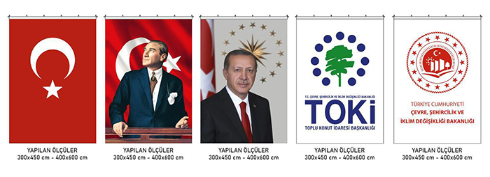 Toki Bayrağı - TOKİ Yeni Logolu