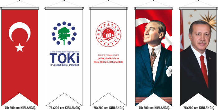 Toki Bayrağı - TOKİ Yeni Logolu