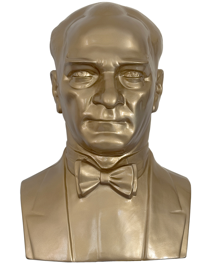70 cm Fiberglass Yarım Atatürk Büstü - 70FGOM1