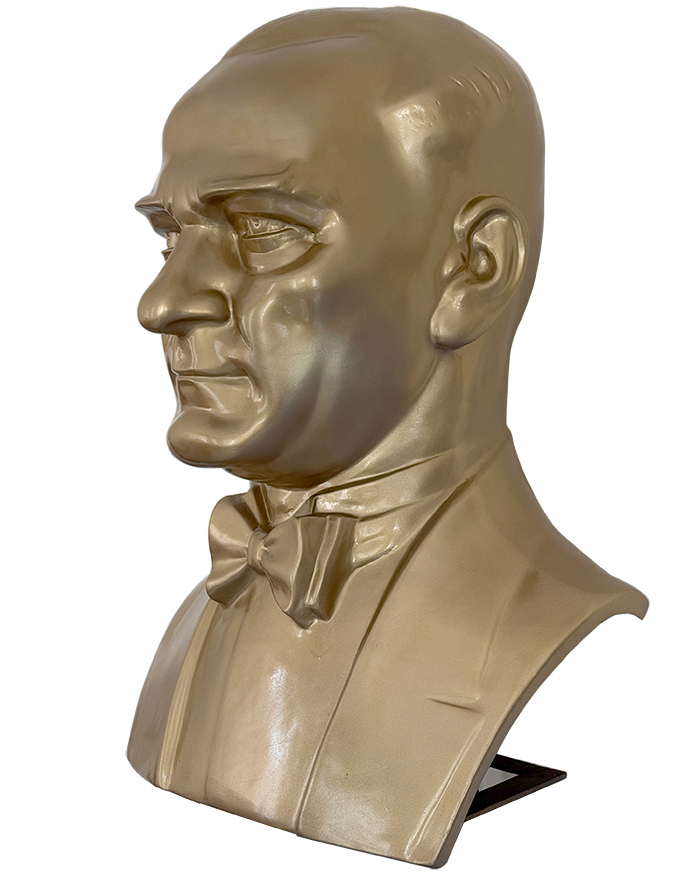 70 cm Fiberglass Yarım Atatürk Büstü - 70FGOM1
