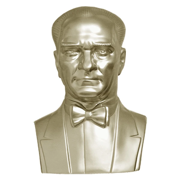 70 cm Fiberglass Yarım Atatürk Büstü - 70FGOM1