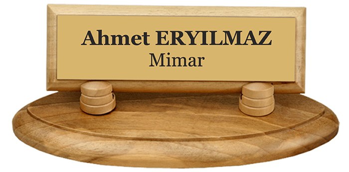 7507 - Ahşap Masa İsimliği