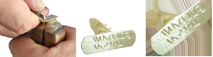 KM01 Pirinç Kazıma İmza Mühürü - YENİ ÜRÜN