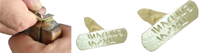 KM02 Pirinç Kazıma İmza Mühürü - Büyük Boy