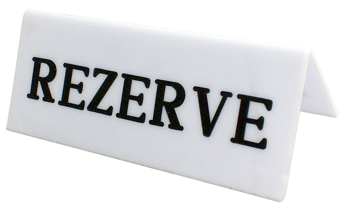 R02 - Renkli Pleksiglass Masa Rezerve Yazıları