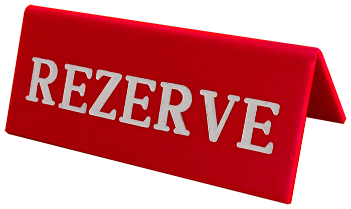R02 - Renkli Pleksiglass Masa Rezerve Yazıları