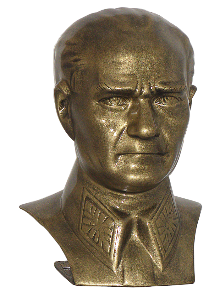 40 cm FRP Fiberglass Maraşal Atatürk Büstü
