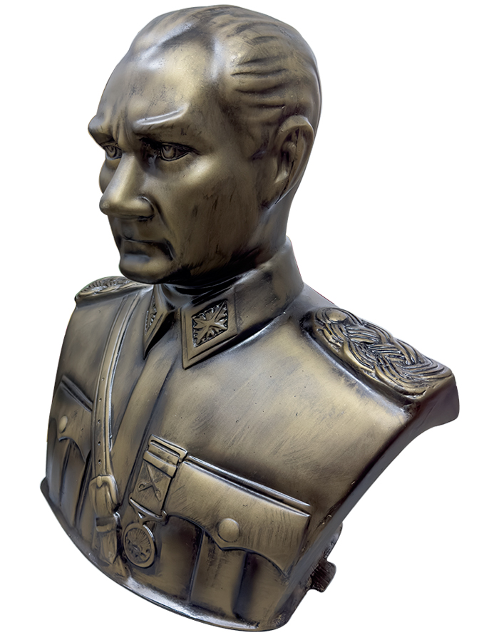 80 cm Fiberglass Maraşal Atatürk Büstü - 80FGAKM2