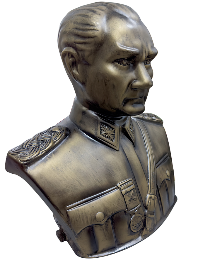 80 cm Fiberglass Maraşal Atatürk Büstü - 80FGAKM2