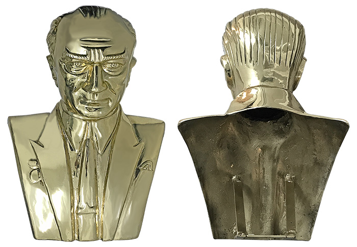 55 cm Pirinç Atatürk Büstü - 55PABKM