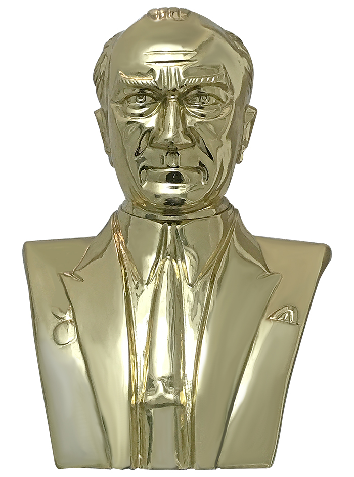 55 cm Pirinç Atatürk Büstü - 55PABKM