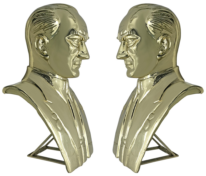 55 cm Pirinç Atatürk Büstü - 55PABKM