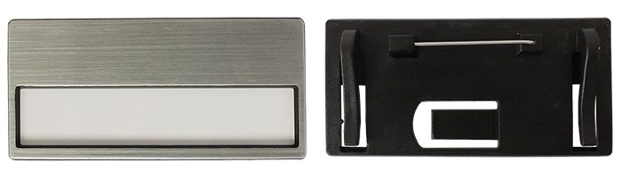 PYK01 Plastik Yaka İsimliği - Gümüş