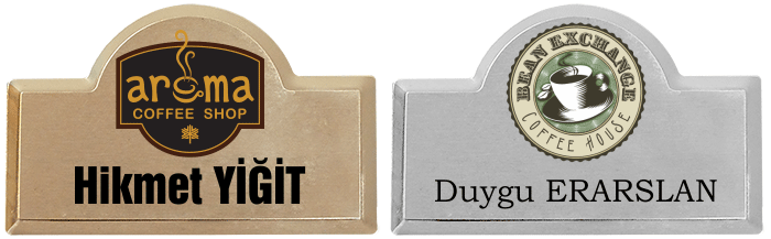 MYK04 Kubbeli Metal Yaka İsimliği