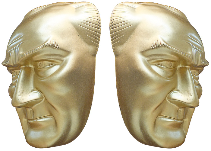70 cm Alüminyum Atatürk Maskı