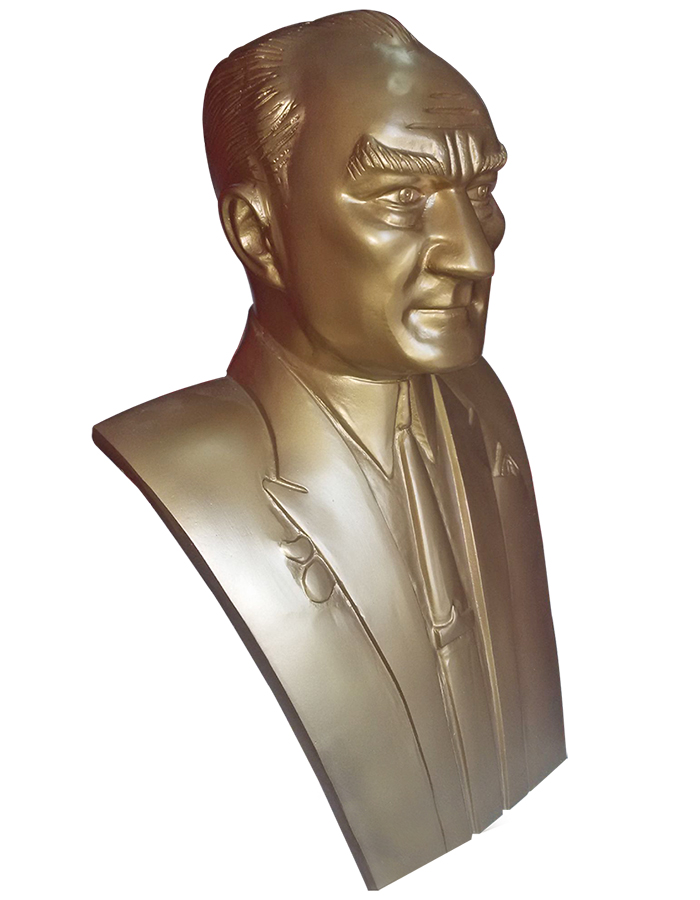70 cm Alüminyum Atatürk Büstü - 70AABS