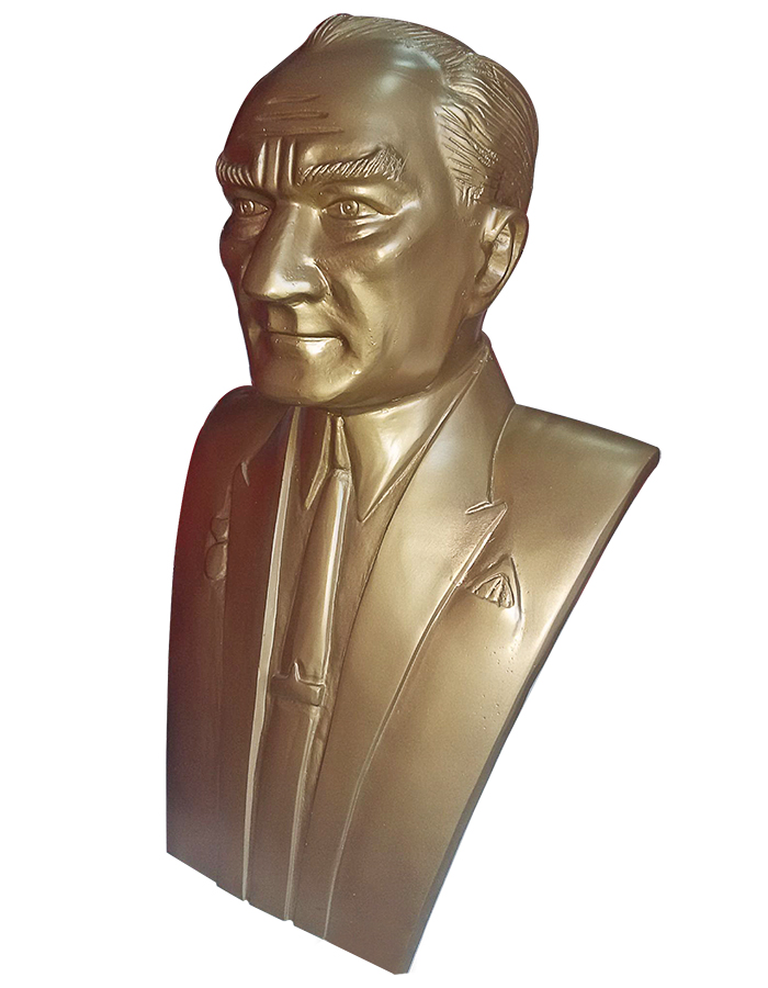 70 cm Alüminyum Atatürk Büstü - 70AABS