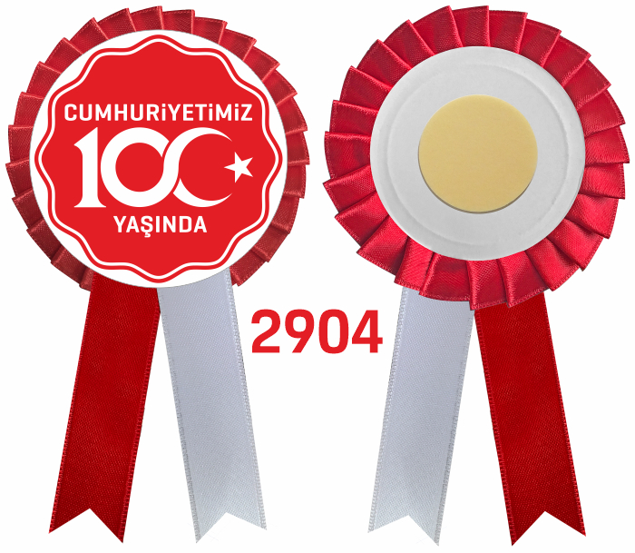 29 Ekim Cumhuriyet Bayramı Kutlamaları Saten Yaka Kokartı
