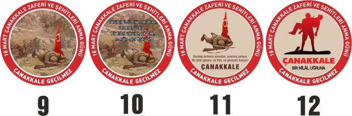 18 Mart Çanakkale Zaferi ve Şehitleri Anma Günü Saten Kokartı