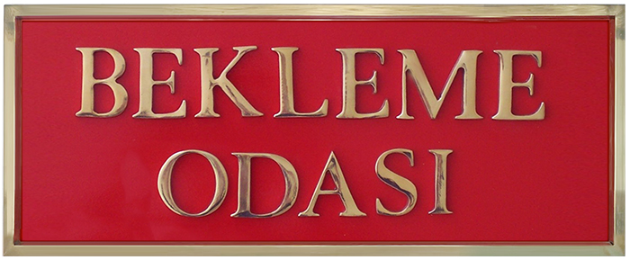 Döküm Pirinç Harf Kapı Tabelaları ve Levhalar