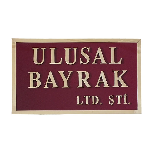 Döküm Pirinç Harf Kapı Tabelaları ve Levhalar