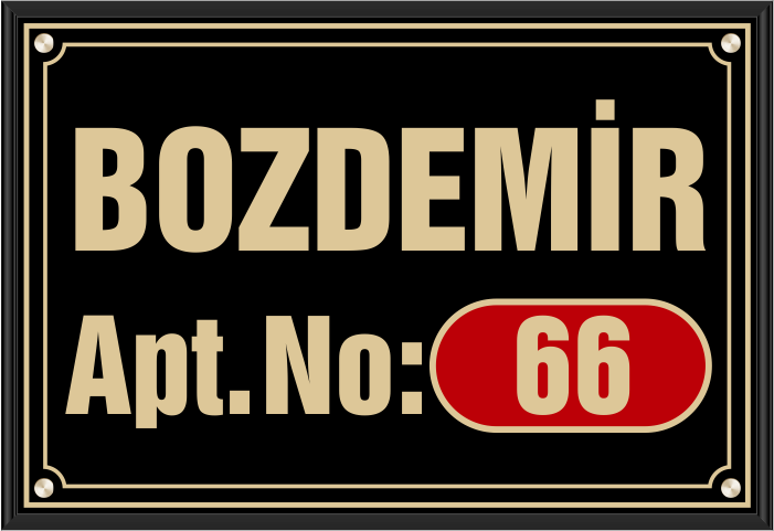 Pirinç Apartman ( Bina-Site ) Tabelası