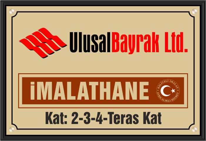 Kapı Önü Pirinç İşyeri-Şirket Tabelası ve Levhaları