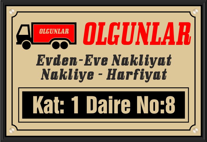 Kapı Önü Pirinç İşyeri-Şirket Tabelası ve Levhaları
