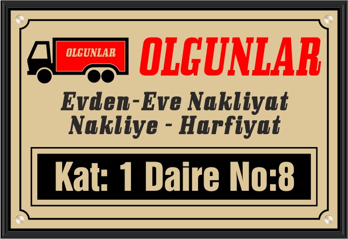 Kapı Önü Pirinç İşyeri-Şirket Tabelası ve Levhaları