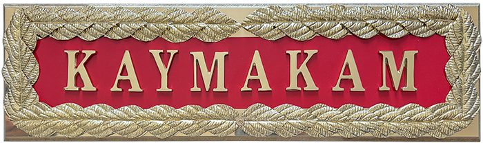 Kaymakam Makam Odası Kapı Tabelası ve Kapı Levhaları