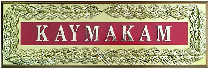 Kaymakam Makam Odası Kapı Tabelası ve Kapı Levhaları