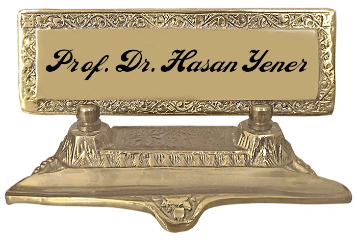 PM9 Antik Model Pirinç Masa İsimliği - Döküm