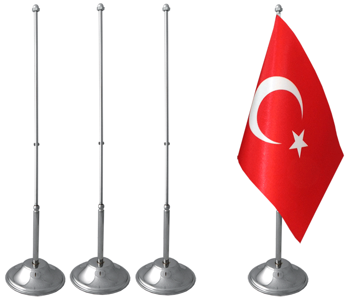 Tekli Krom-Nikel Masa Bayrak Direği