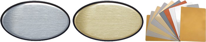 PYK05 Plastik Altlıklı Oval Metal Yaka İsimliği