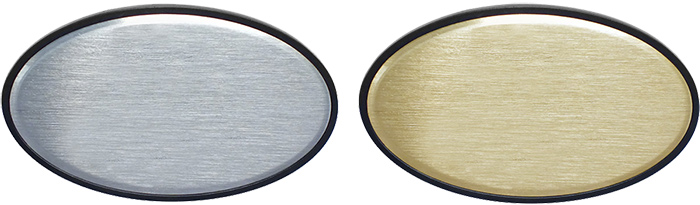 PYK05 Plastik Altlıklı Oval Metal Yaka İsimliği