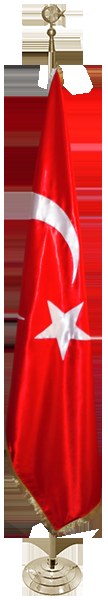 Saçaklı Saten Makam Türk Bayrağı 100x150 cm - Püsküllü Bayrak