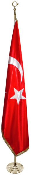 Saçaklı Saten Makam Türk Bayrağı 100x150 cm - Püsküllü Bayrak