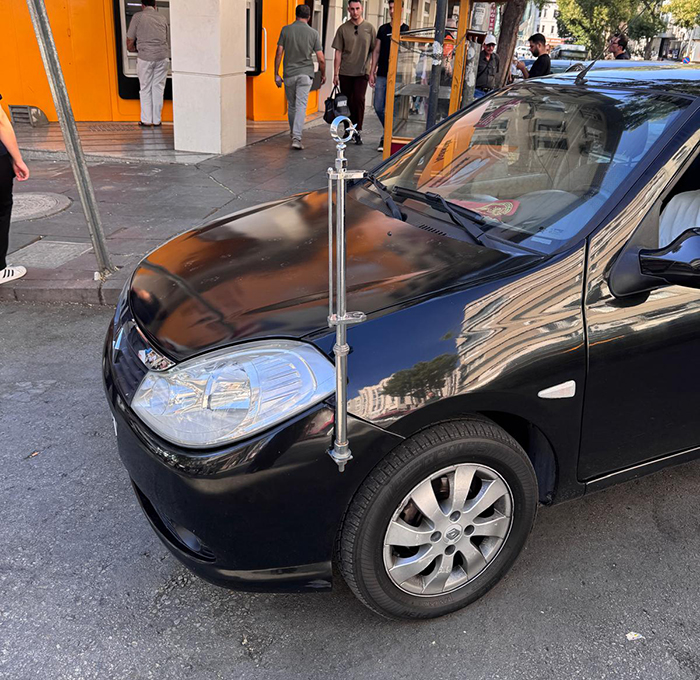 Resmi Makam Aracı Sonsuz Dönerli Otofors Bayrak Direği