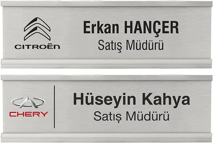 Alüminyum Sürgülü Masa İsimliği - AL12 Mat