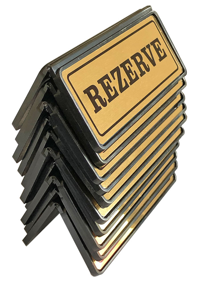R05 - Plastik Rezerve Yazısı ve Altlığı - EKONOMİK MASA REZERVE YAZISI