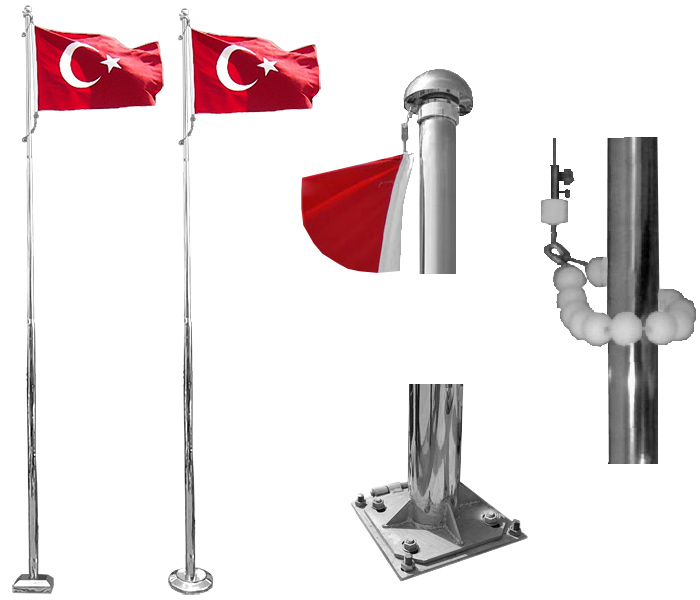 Paslanmaz Dış Mekan Bayrak Direği Model ve Çeşitleri