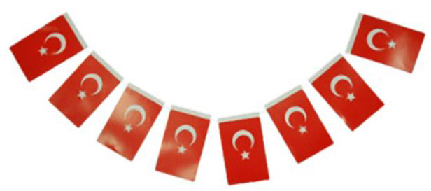 TC6 Büyük Boy Kağıt İpli Türk Bayrağı